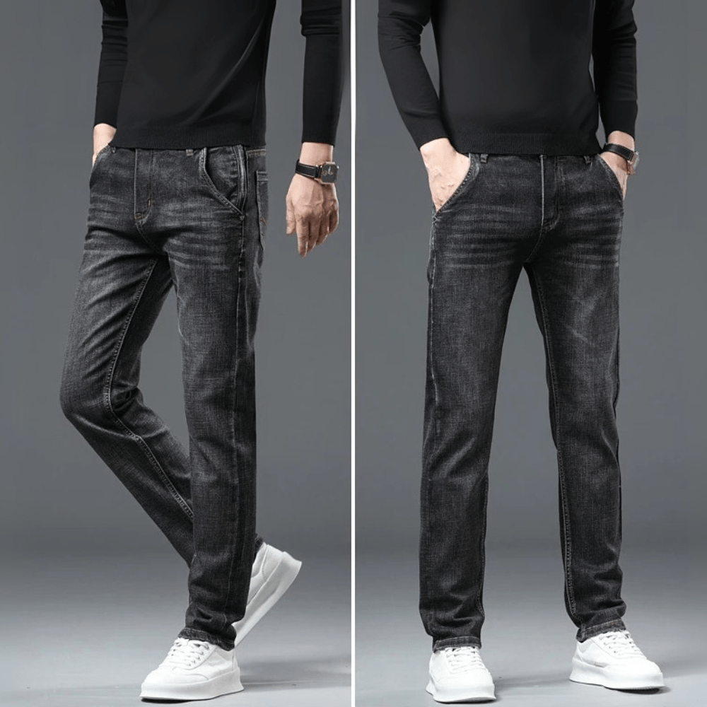 Slim fit stretchjeans för herr