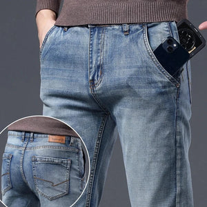 Slim fit stretchjeans för herr