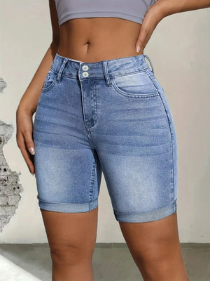 Stretch jeans shorts