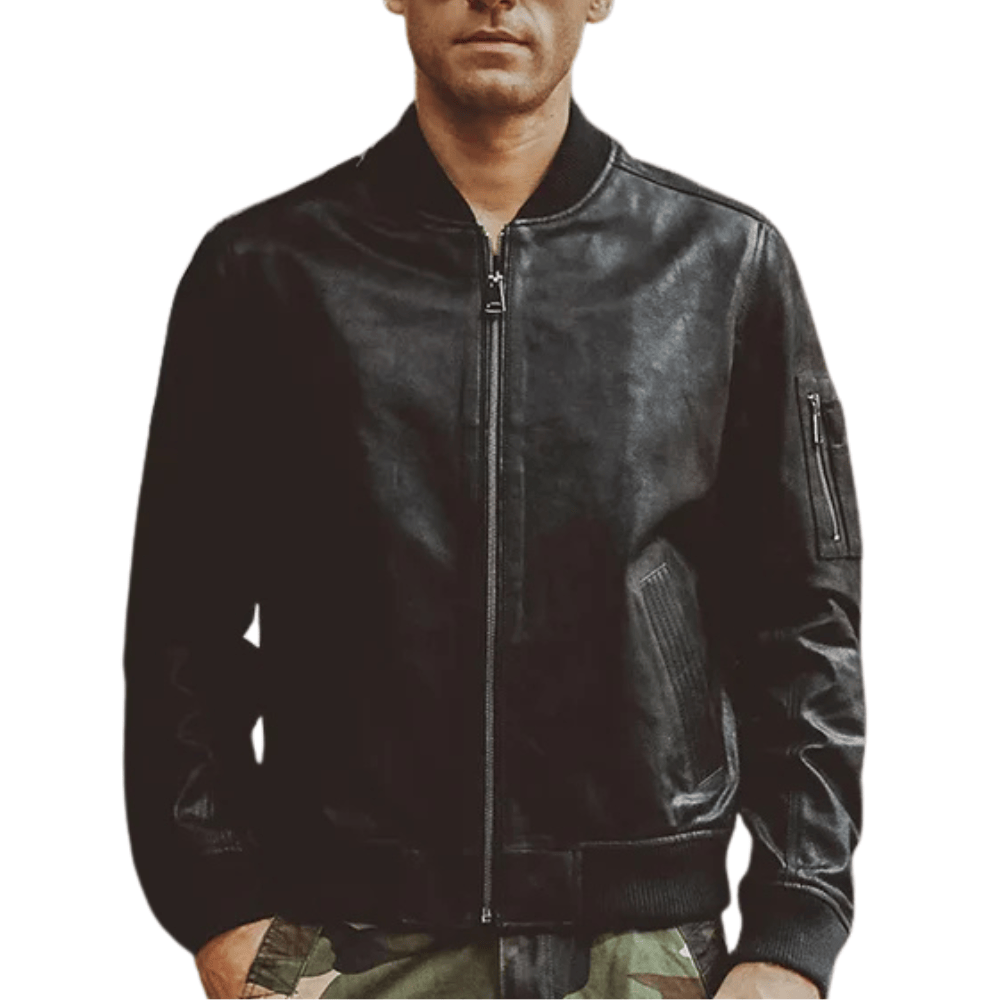 Svart bomber jacka