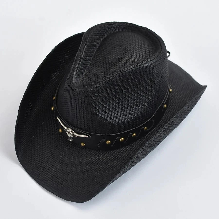 Svart cowboyhatt