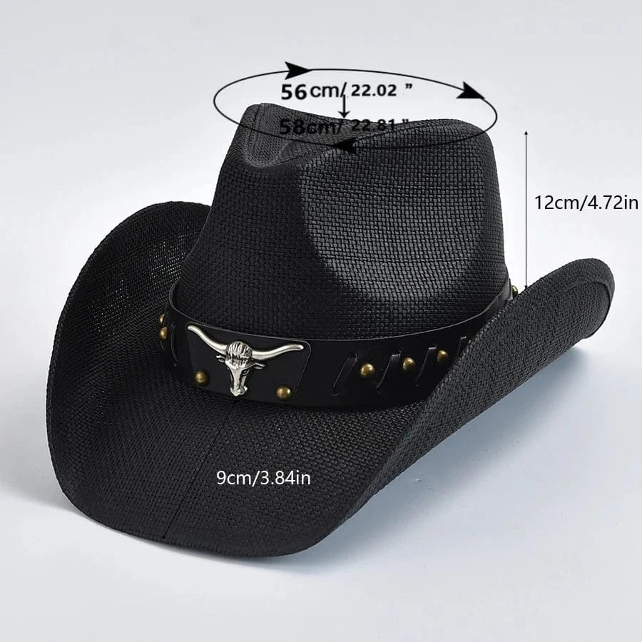 Svart cowboyhatt