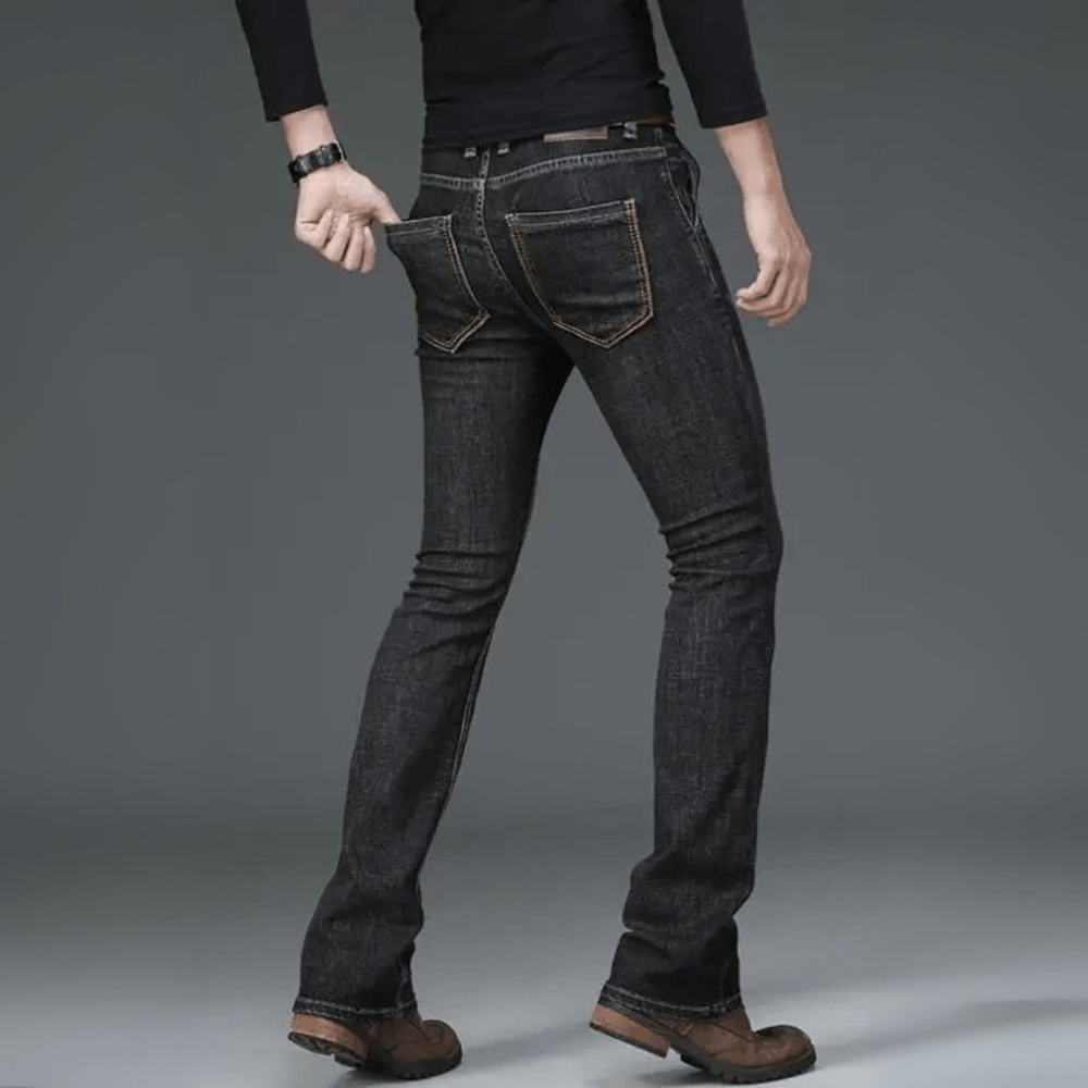 Svarta bootcut jeans herr