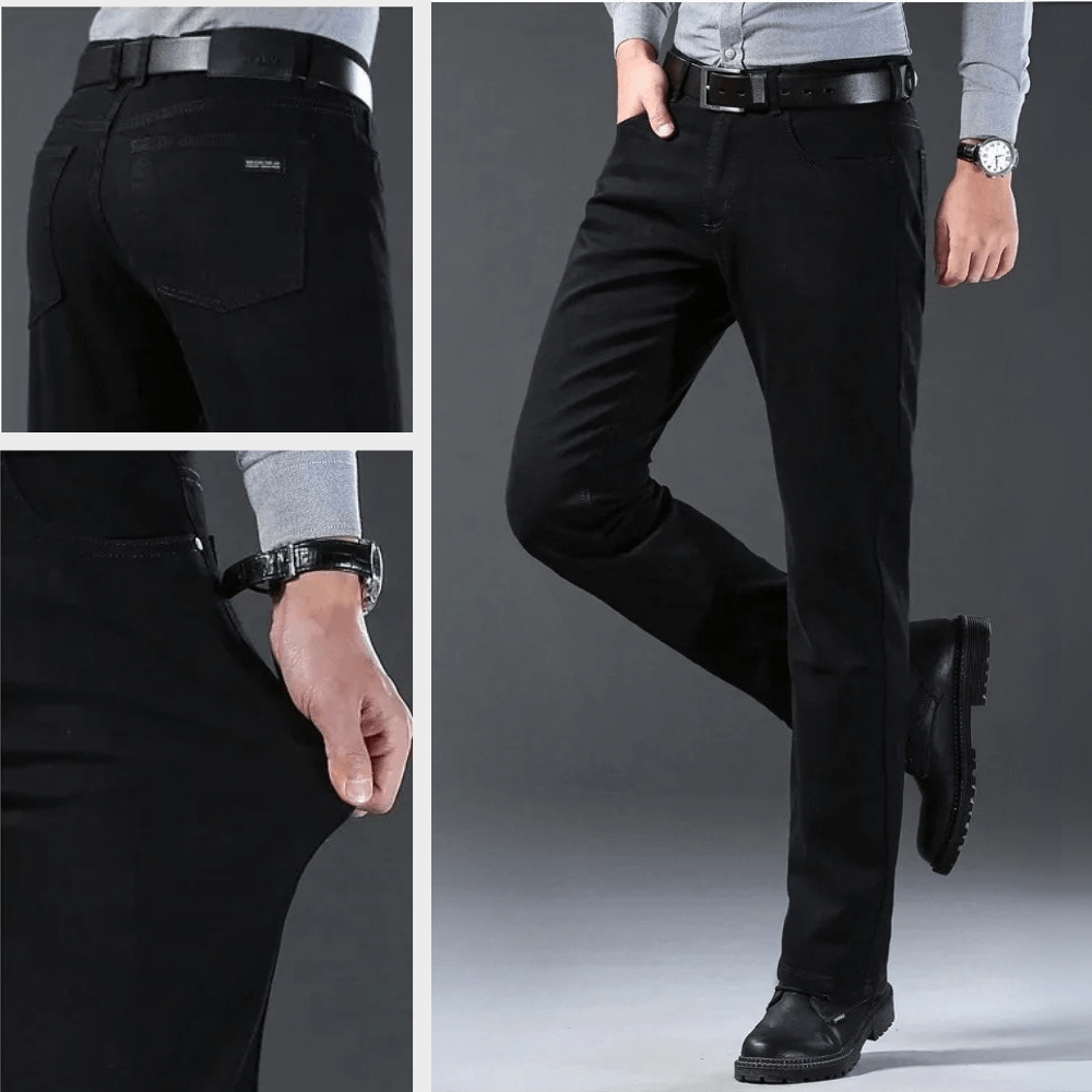 Svarta jeans herr straight