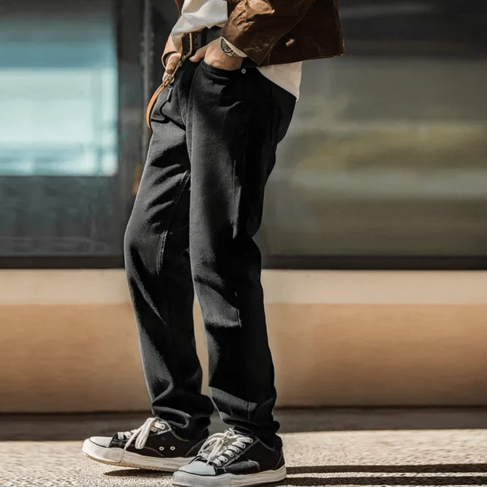 Svarta jeans straight