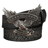 Texas westernbälte med örnspänne Svart / 120cm