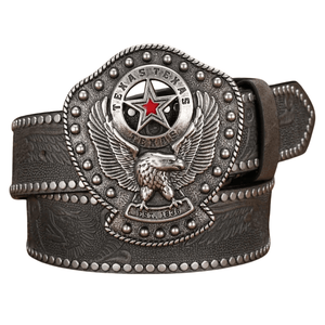 Texas westernbälte örnspänne Grå / 120cm