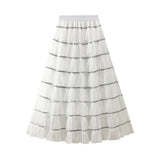 Tyllkjol med silverpaljetter Vit / One Size