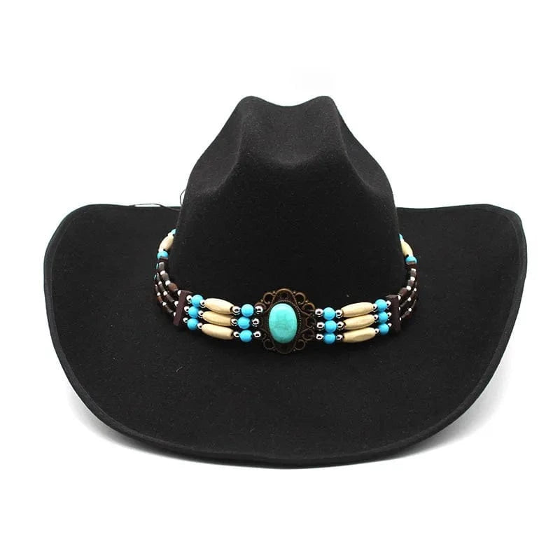 Ull Cowboyhatt med pärlband