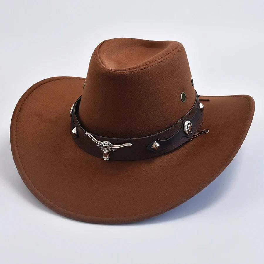 Ullfilt cowboyhatt Brun / 56-58cm