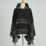 Varm poncho dam Svart / One Size