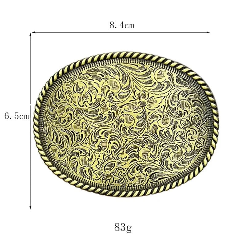 Växtmönster Bältesspänne Oval Design