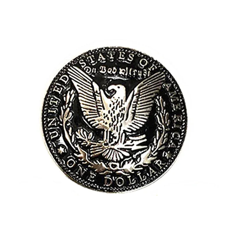 Vintage concho med dollarörn Svart