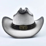 Vintage Cowboyhatt Vit / 58cm