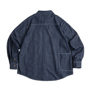 Vintage jeansskjorta herr i workwear-stil