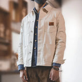 Vit arbets jacka jeans herr Vit / S