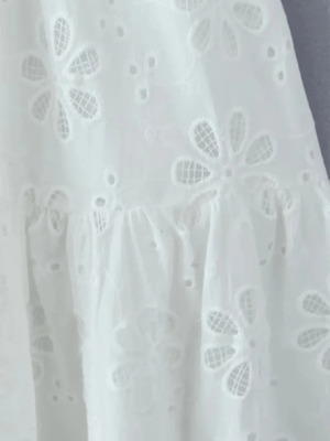 Vit klänning broderi anglaise