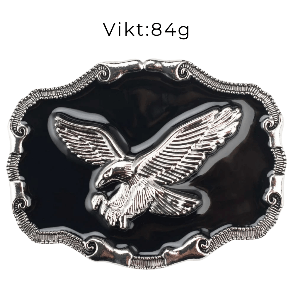 Western Bältesspännen Svart Emalj
