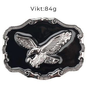 Western Bältesspännen Svart Emalj