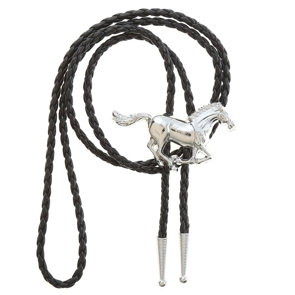 Western Bolo Tie med galopperande häst
