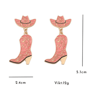 Western boot örhängen