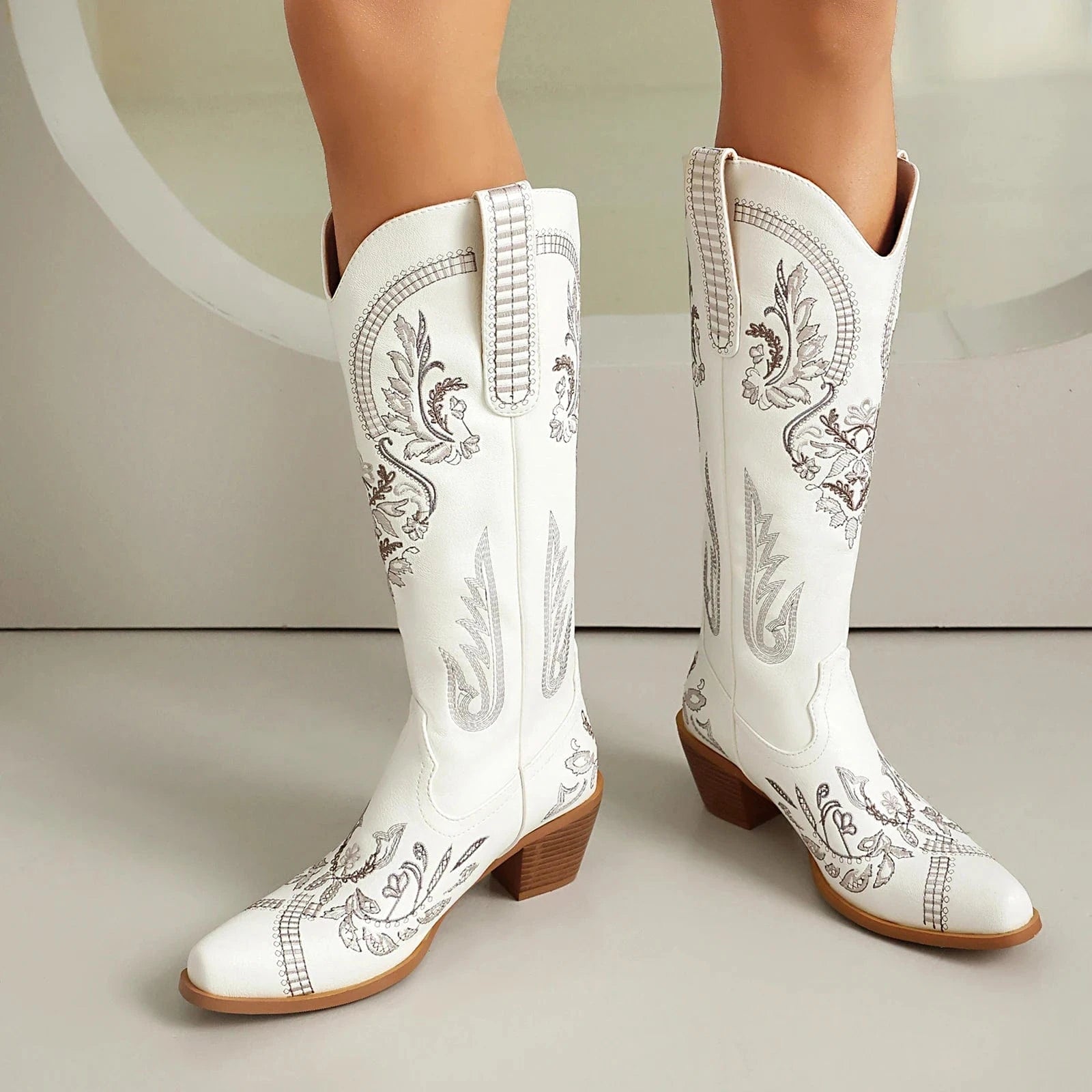 Höga cowboy boots