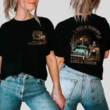 Western T-shirt för dam "I Got a Heart Like a Truck" Svart / XS